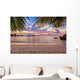 Seychelles tropical beach at sunset Wall Mural