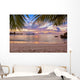 Seychelles tropical beach at sunset Wall Mural