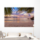 Seychelles tropical beach at sunset Wall Mural