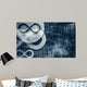 transparent infinity symbol and scratched background Wall Mural
