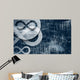 transparent infinity symbol and scratched background Wall Mural
