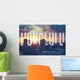 Retro Filtered Honolulu with Wall Decal