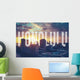Retro Filtered Honolulu with Wall Decal