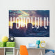 Retro Filtered Honolulu with Wall Decal
