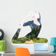 mountain female yoga Wall Decal