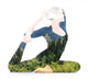 mountain female yoga Wall Decal