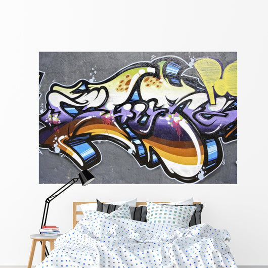 Urban graffiti in Lisbon Portugal Wall Mural
