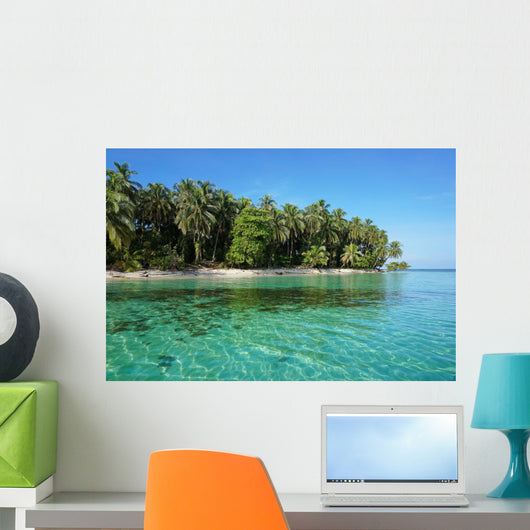 Pristine Caribbean island in Panama Wall Mural