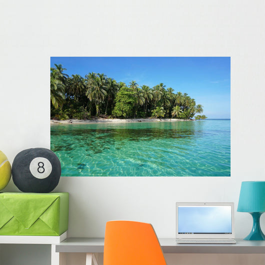 Pristine Caribbean island in Panama Wall Mural