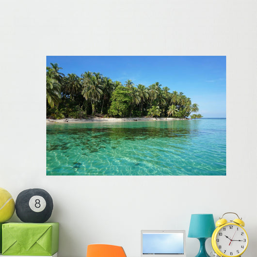 Pristine Caribbean island in Panama Wall Mural