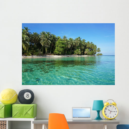 Pristine Caribbean island in Panama Wall Mural