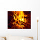 warm fireplace Wall Mural