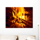 warm fireplace Wall Mural