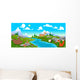Cartoon Mountain landscape Wall Mural