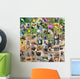 Wildlife collage Wall Mural