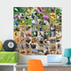 Wildlife collage Wall Mural