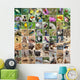 Wildlife collage Wall Mural