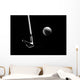 Golf Club Hitting a Golf Ball Wall Mural