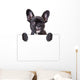 dog keeps a sheet of paper Wall Decal
