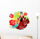 Flamenco dancer with roses Wall Decal
