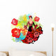 Flamenco dancer with roses Wall Decal