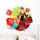 Flamenco dancer with roses Wall Decal