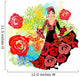 Flamenco dancer with roses Wall Decal