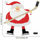 Ice Hockey Santa Claus with a Stick on Ice Skates Wall Decal