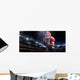 American football sportsman player in stadium Wall Mural