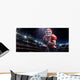 American football sportsman player in stadium Wall Mural