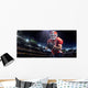 American football sportsman player in stadium Wall Mural