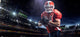 American football sportsman player in stadium Wall Mural