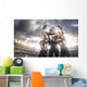 American football players in action on stadium Wall Mural