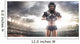 American football female player is posing Wall Mural