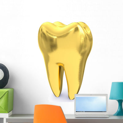 Golden Tooth Wall Decal shown on a wall