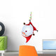 Santa Claus hanging upside down Wall Decal