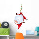 Santa Claus hanging upside down Wall Decal