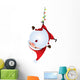 Santa Claus hanging upside down Wall Decal