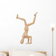 puppet in handstand, isolated on white background Wall Decal
