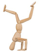 puppet in handstand, isolated on white background Wall Decal