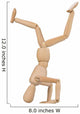 puppet in handstand, isolated on white background Wall Decal
