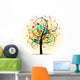 Abstract Colorful Musical Tree