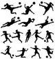 Women Playing Soccer Vector Wall Stickers