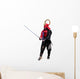 Samurai with Sword-fighting Position Wall Decal