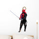 Samurai with Sword-fighting Position Wall Decal