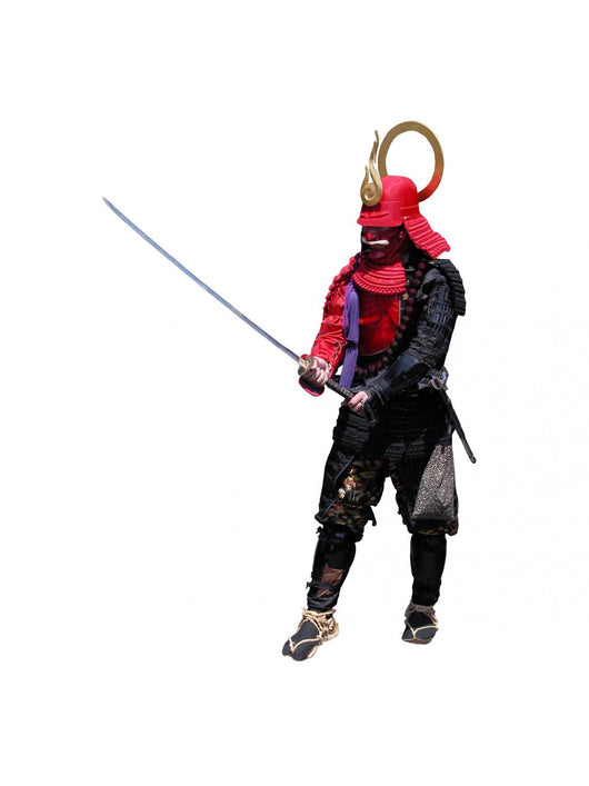 Samurai with Sword-fighting Position Wall Decal