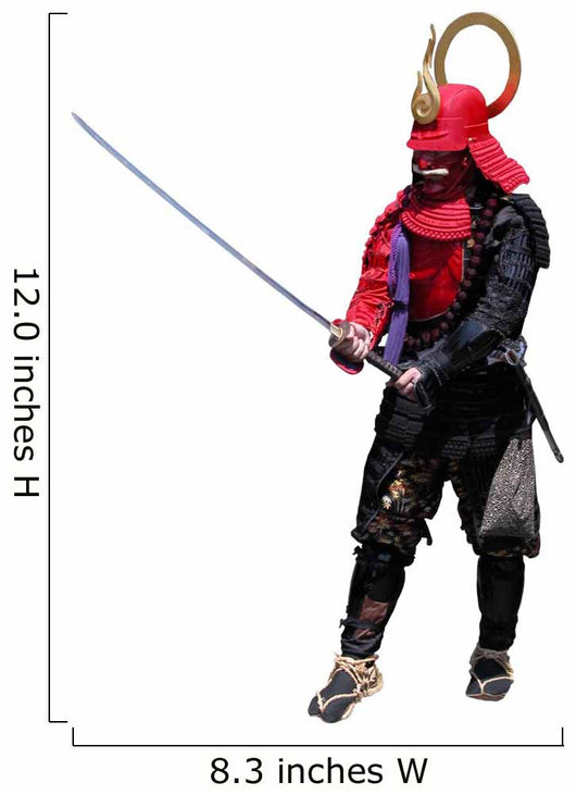 Samurai with Sword-fighting Position Wall Decal