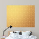 Floral Pattern Gold Wallpaper Wall Decal
