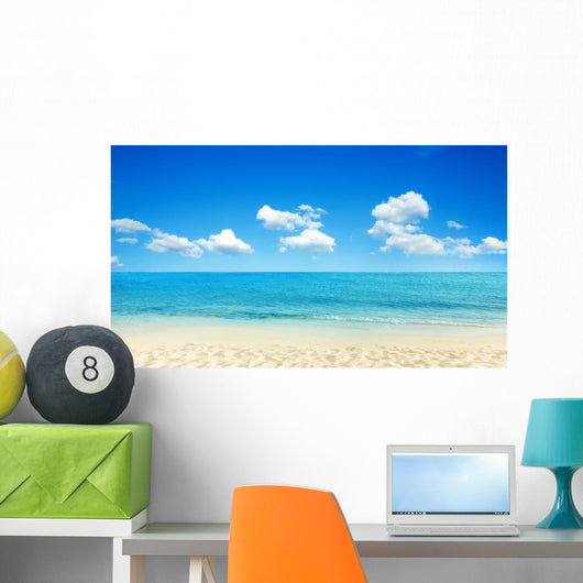 Calm Beach Sea Wall Mural