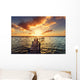 Boardwalk on beach Wall Mural